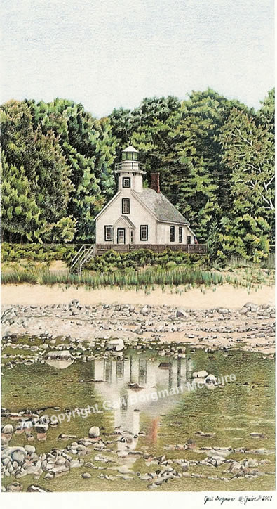 Old Mission Point Lighthouse notecard